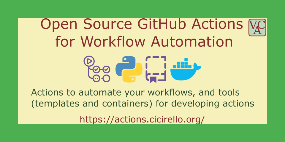 Vincent Cicirello - Open source GitHub Actions for workflow automation